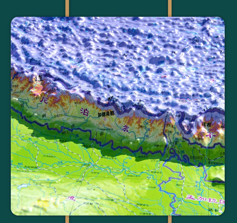 立体浮雕地图立体地形】中国地图3d立体地形图 世界地图三维立体凹凸