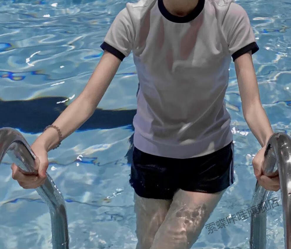 少女纯欲风套装高校学院学姐风啦啦队运动套装体操服套装隐形胸贴xl