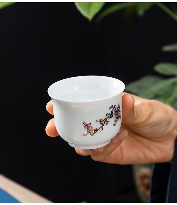 酒盏酒盅大号二两酒杯白酒陶瓷酒盏复古酒具家用黄酒烈酒一口啤酒杯子