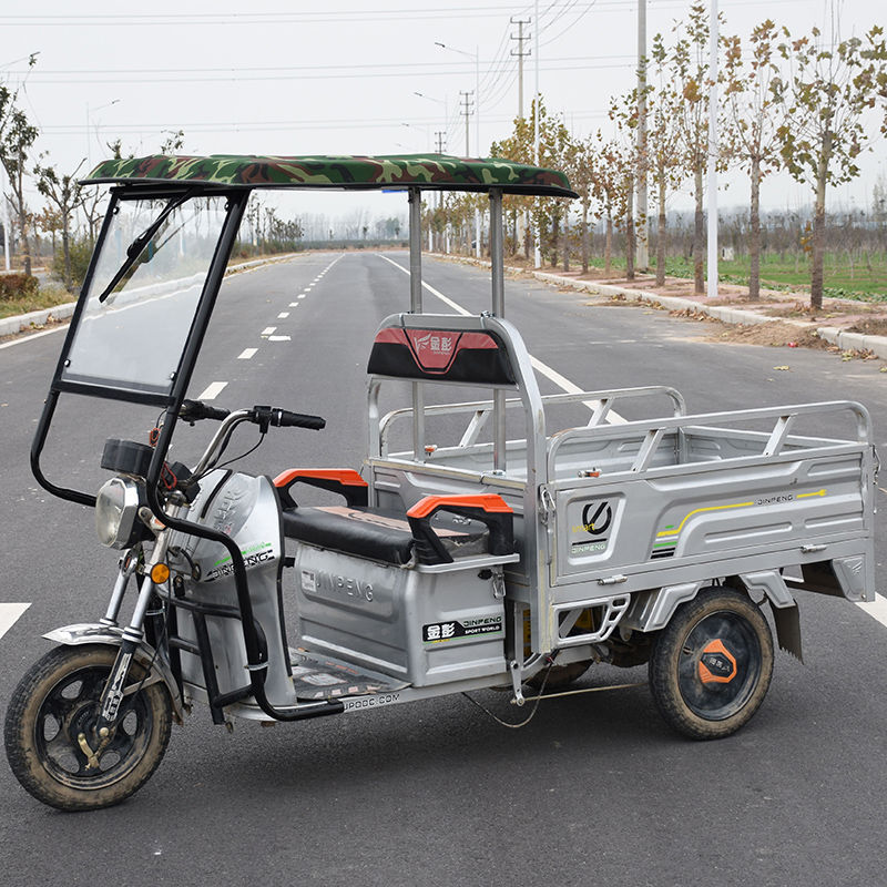 三轮电动车摩托车挡雨棚 电动三轮车车棚前车头前棚快递员驾驶棚全封