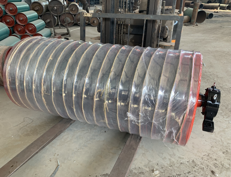 『好物推荐』输送带主动包胶滚筒输送机配件滚轮传送皮带改向传动电动