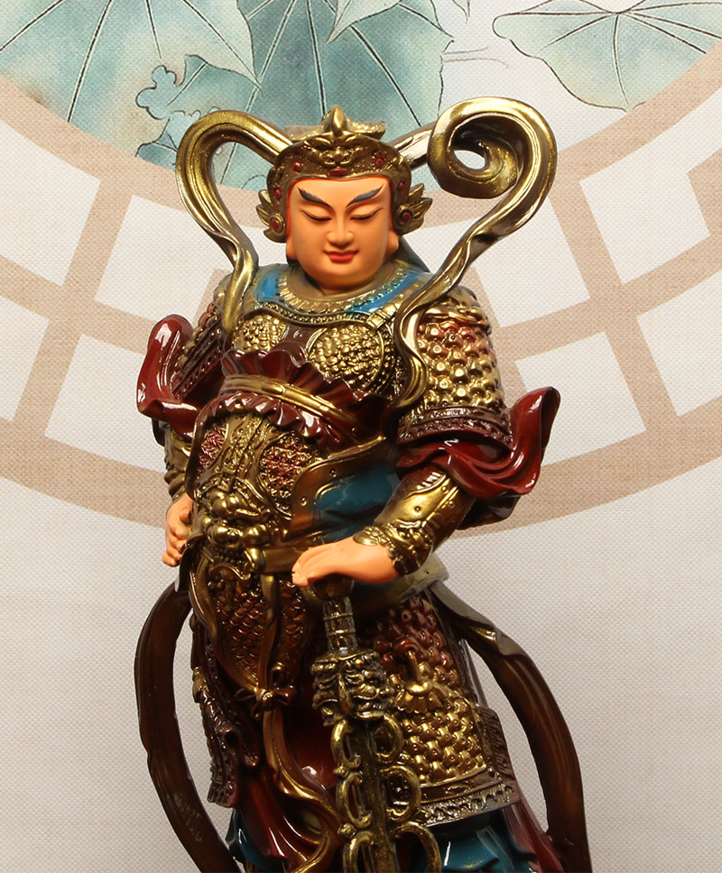 伽蓝韦陀护法树脂佛像伽蓝菩萨韦陀菩萨家居摆件原创设计 16英寸韦陀