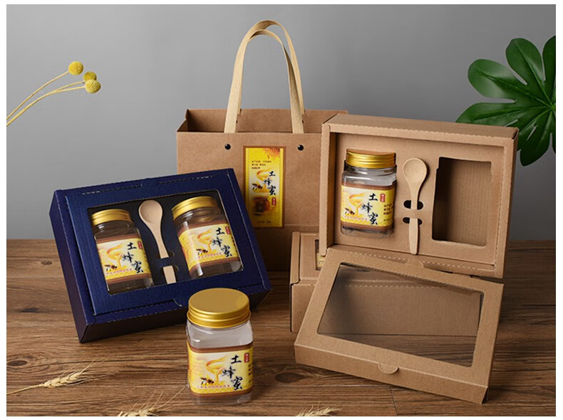 农家土蜂蜜包装盒空盒礼品纸箱子通用2/4斤桂话槐花蜂蜜礼盒瓶装通用
