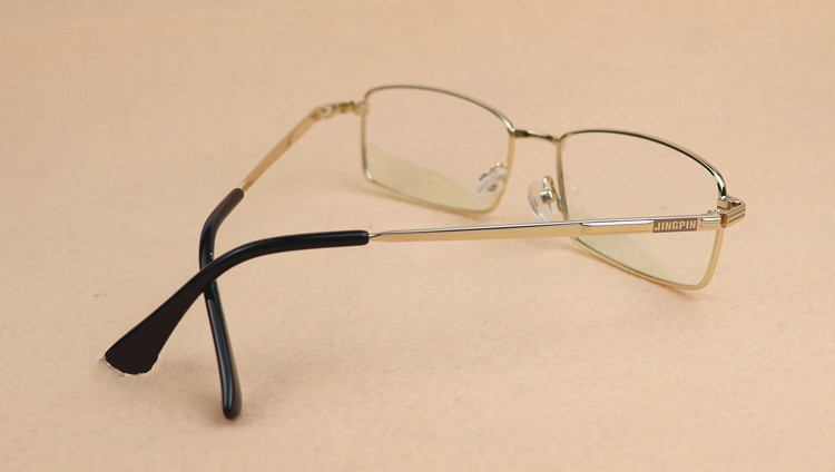 东海水晶老花镜男款镜高清中老年天然养目近视眼镜 半框款-100度()