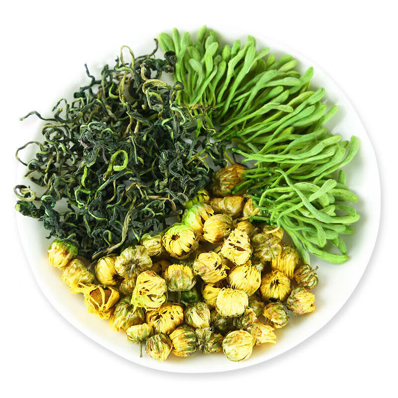 金银花茶胎菊花蒲公英茶组合花草茶泡水熬夜恢复甘草降热 胎菊 蒲公英