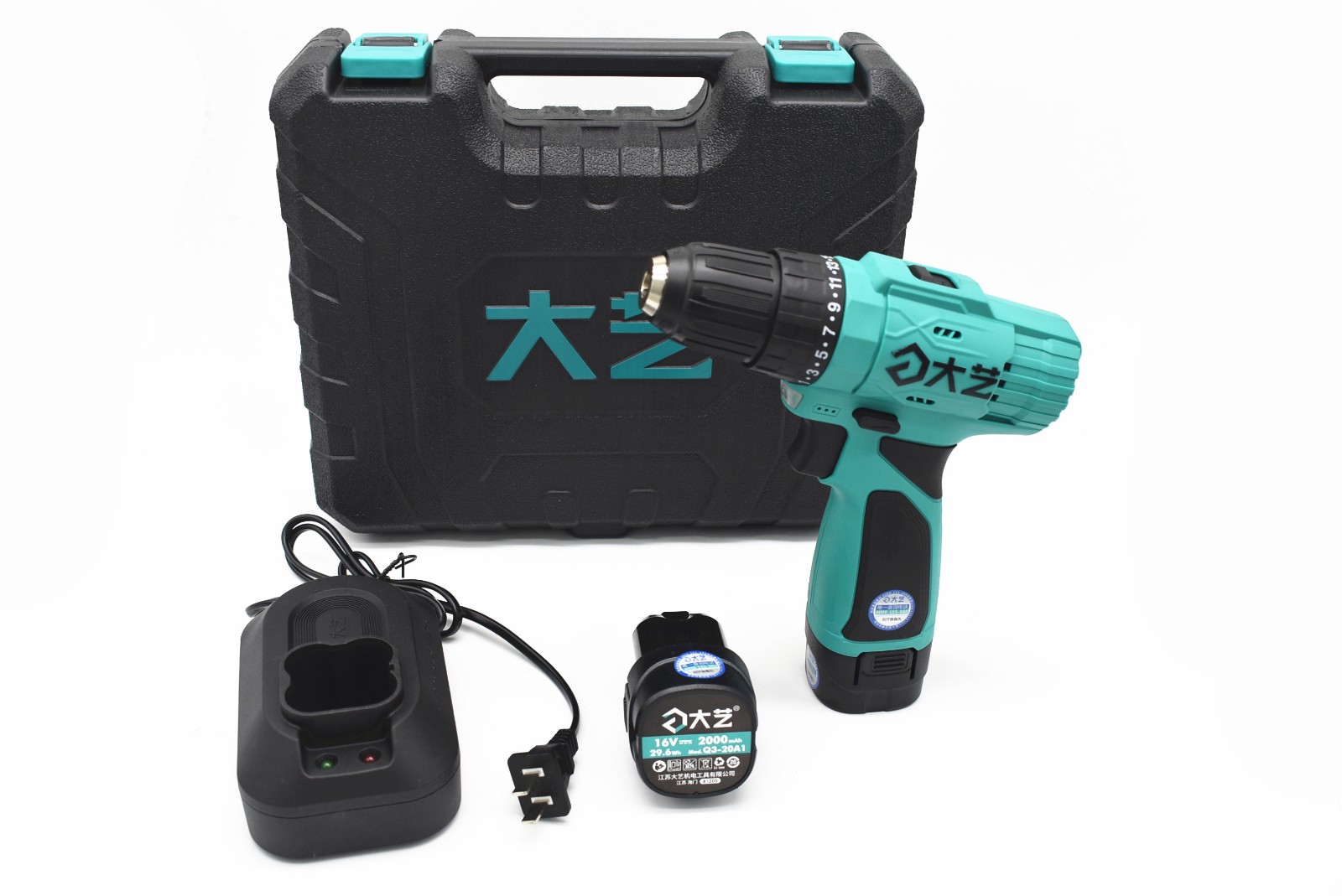 大艺无刷充电钻新款q3330120s款16v无刷充电钻大艺充电钻无刷机充电