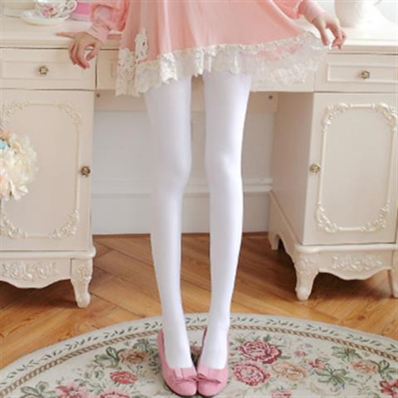 白色丝袜女薄款舞蹈连裤袜学生练功120d防勾丝打底裤袜洛丽塔1条粉色