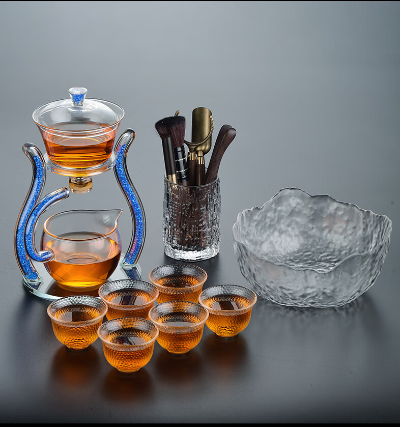 德国艾姆希(amx)玻璃半全自动茶具套装懒人家用吸磁感应泡茶壶冲泡茶