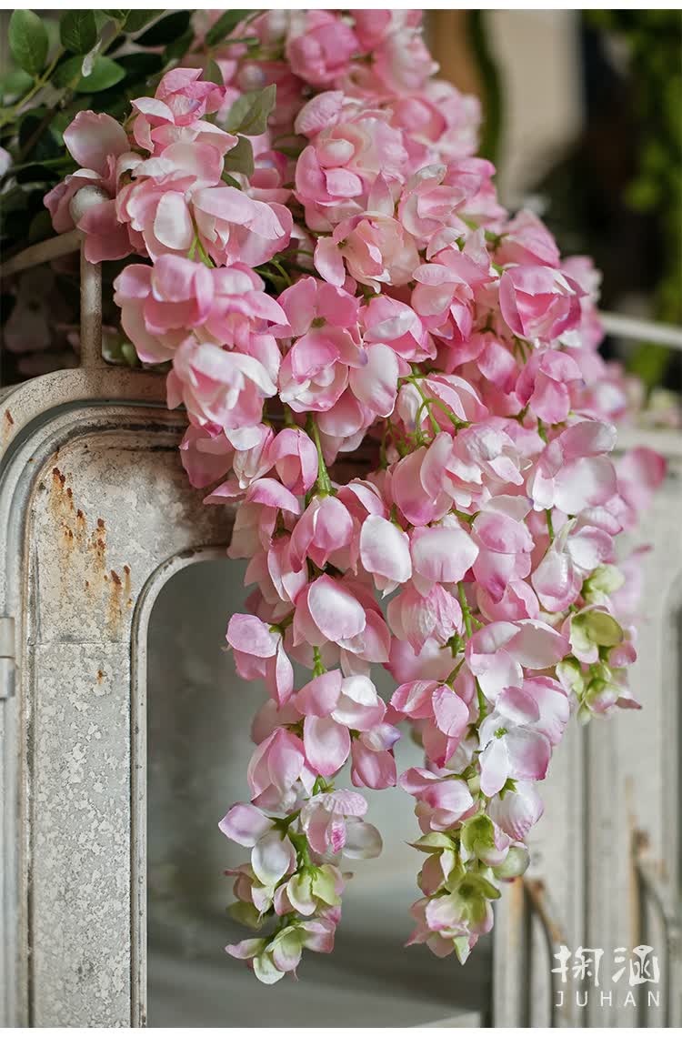 掬涵 阿勃勒仿真花垂吊藤蔓缠绕装饰造型花材艺术婚庆造景拍摄道具