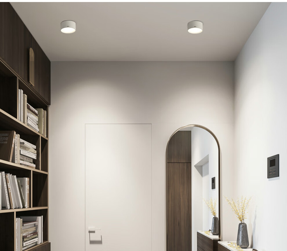 雷士照明(nvc)筒灯 明装筒灯 led筒灯 圆形防眩防雾走廊吸顶灯 【明装