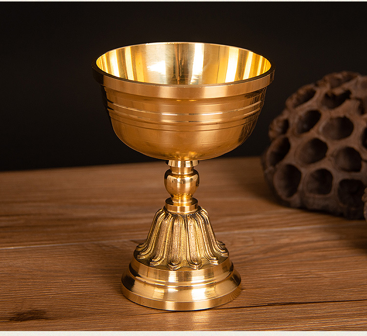 油灯酥油灯灯盏家用供佛佛灯佛前佛台点香油老式潮汕拜老爷灯座1号带