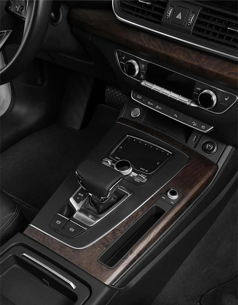 品为奥迪q5la4la6l岑木内饰纯木实木中控木纹桦木桃木装饰改装条到店