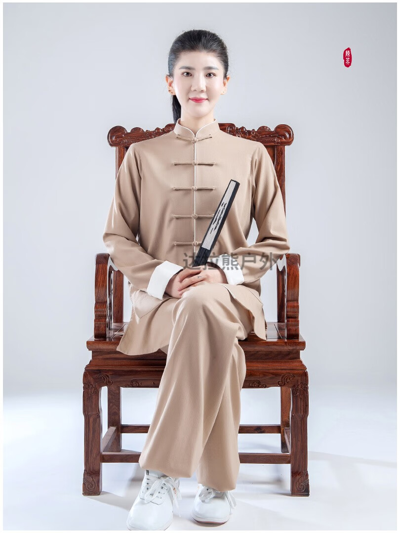 陈英棉麻太极服 春秋季太极服男女多色棉麻国风太极拳武术表演练功