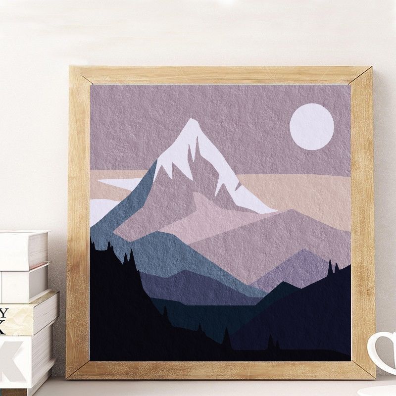 数字油画定制创意数字油画diy小尺寸风景画自己画手绘填色减压油彩