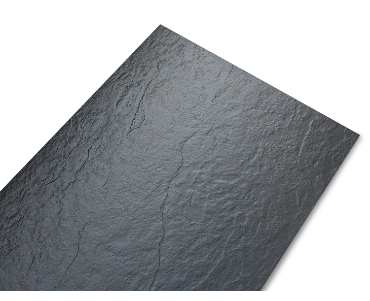 白色天脉岩大板瓷砖黑色凹凸强烈质感板岩地砖客厅墙砖餐厅别墅砖哑光