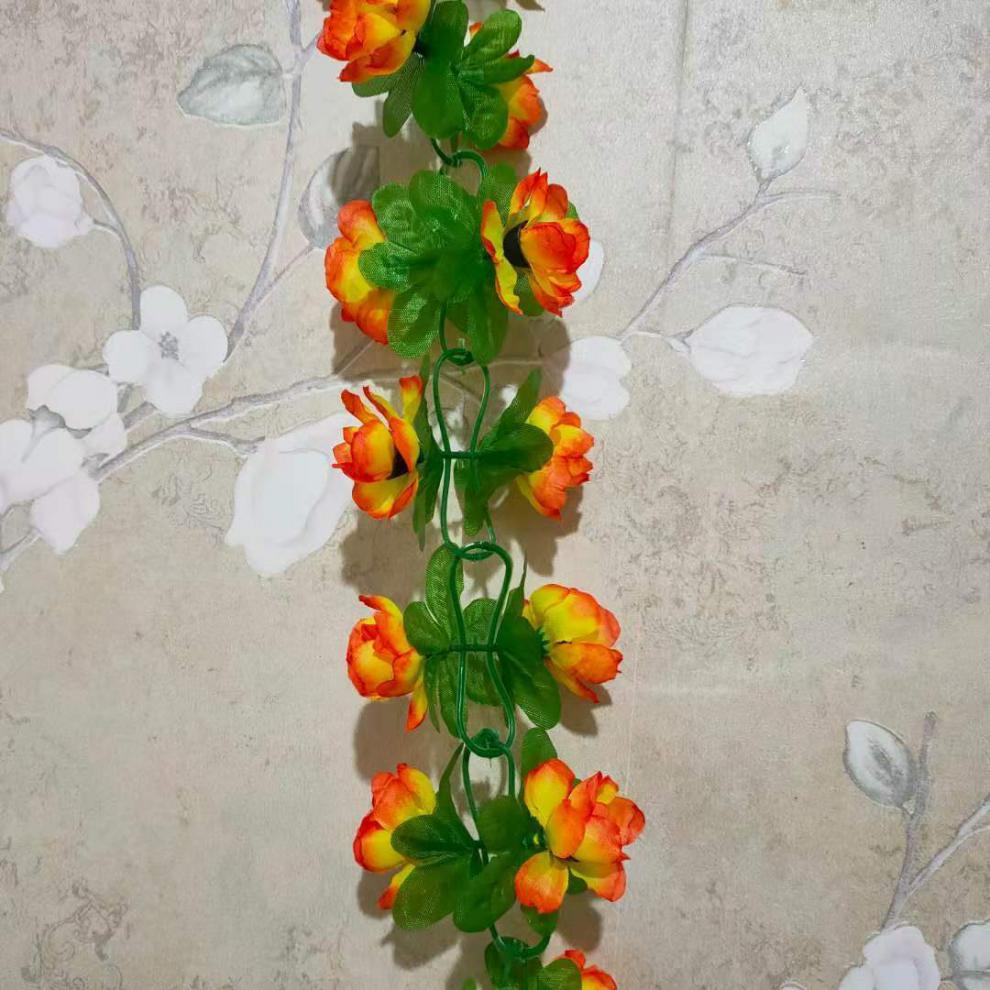 精品绿植仿真玫瑰花藤假花藤条客厅空调管道遮挡装饰吊顶藤蔓塑料植物