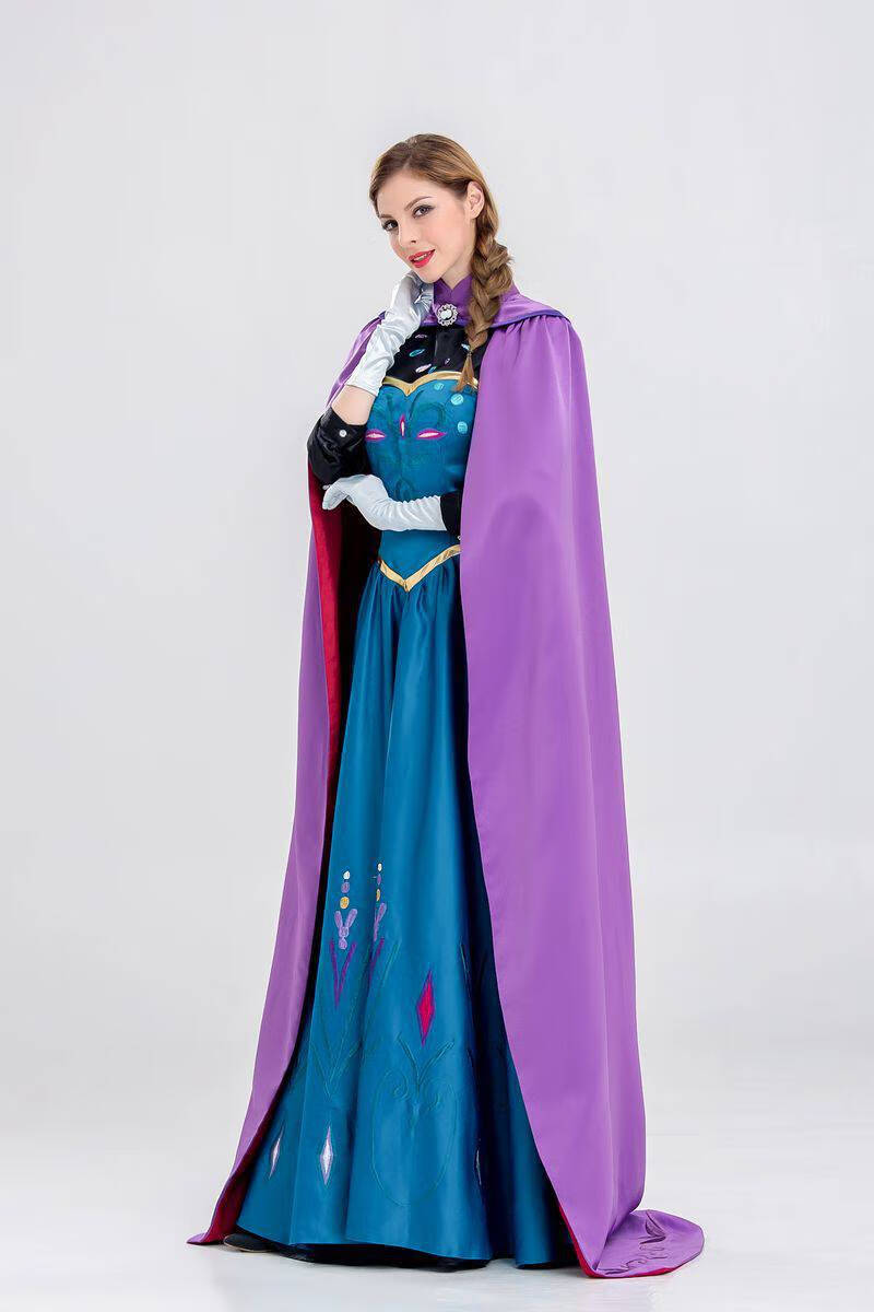 万圣装饰通用演出服frozen奇缘艾莎elsa冰雪女王成人礼万圣节服装安娜