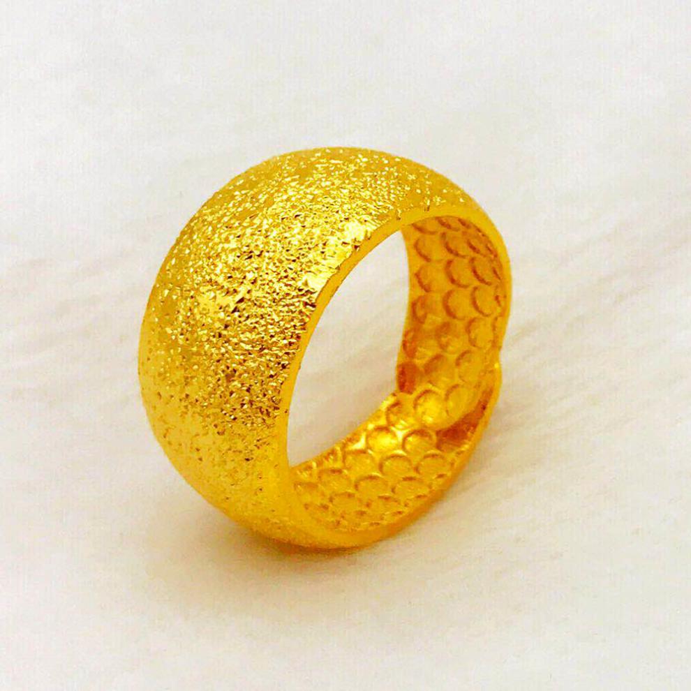 昂比熊越南沙金戒指男女士沙金久不掉色999镀金首饰 元宝福