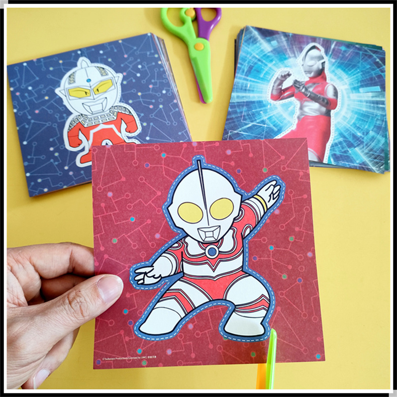 迪士尼disney儿童剪纸36岁奥特曼手工幼儿园diy图案套装动手动脑玩具