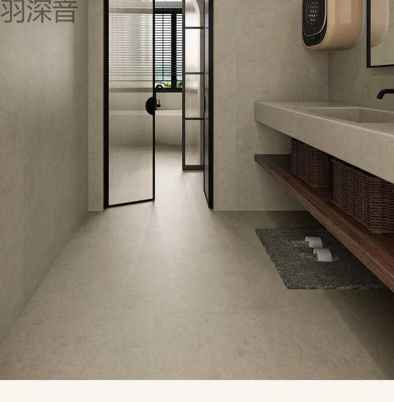 品质保证罗浮威尔柔光肌肤釉面微水泥瓷砖600x1200厨房卫生间墙砖客厅