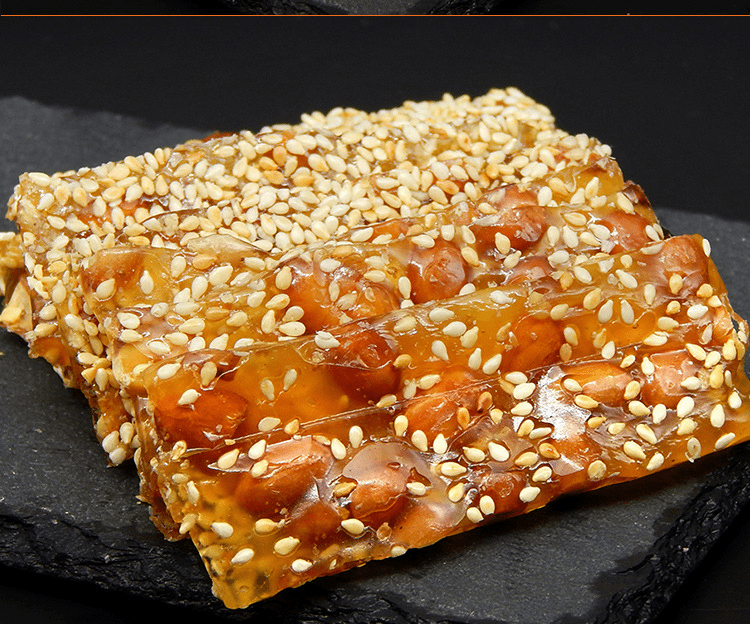 老式花生糖 特产花生芝麻软糖手工老鸭牛筋糖 两斤花生牛皮糖【图片