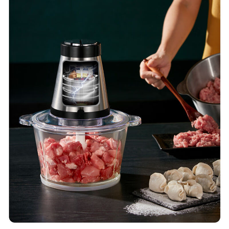 家用多功能绞肉机料理机碎肉宝辅食机绞肉绞菜榨汁研磨机豆浆机3升双