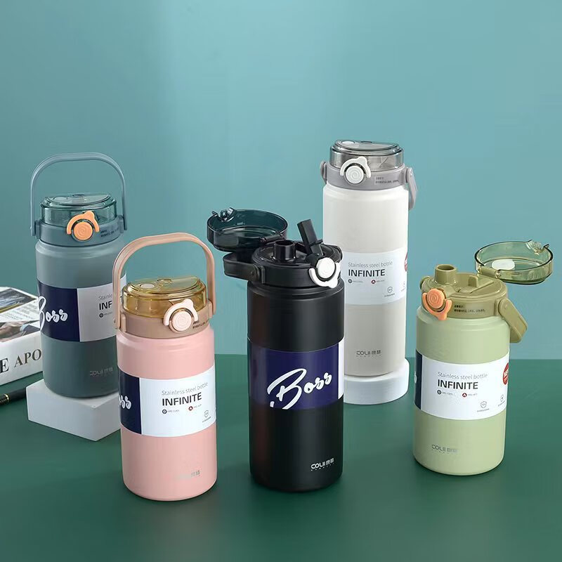康林保温杯保温杯306不锈钢男女士水杯便携大容量杯子1000毫升印字
