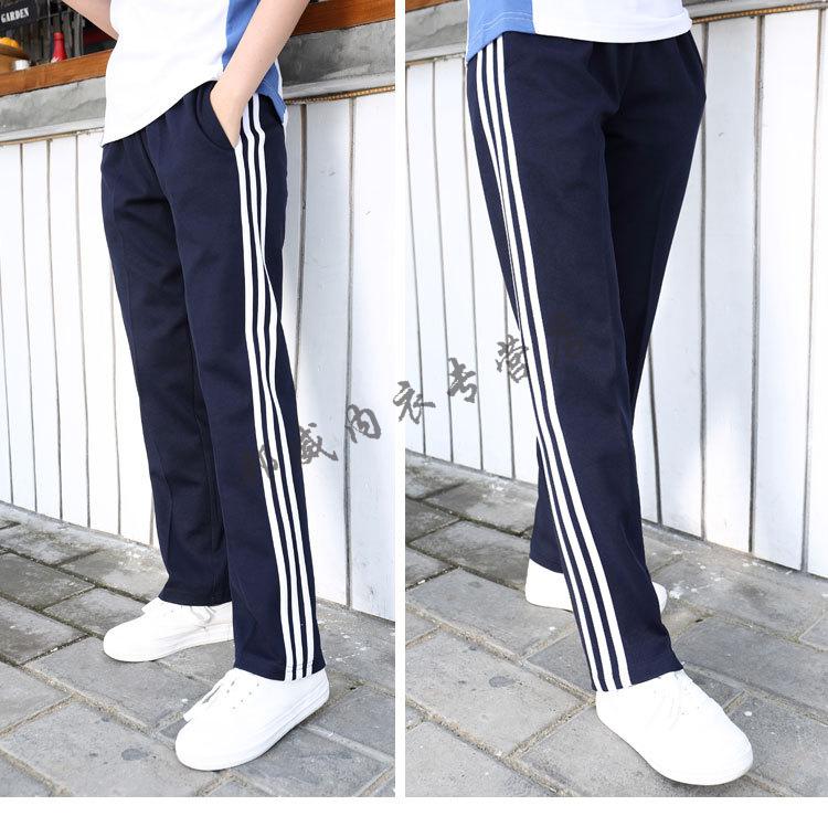 初中生高中生校服裤子薄款校裤三条杠校服裤高中校服男女休闲运动跑步
