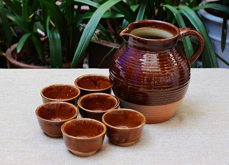土陶罐煮茶云南土陶罐大理粗陶泡茶罐煮大号餐饮具饭店烧烤摊茶水罐