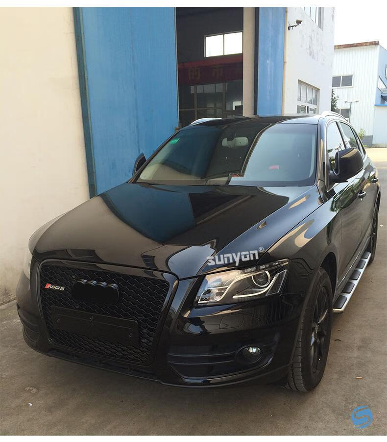 奥迪q5l中网改装0820款奥迪q5改装rsq5中网电镀格栅雾灯框网包围装饰