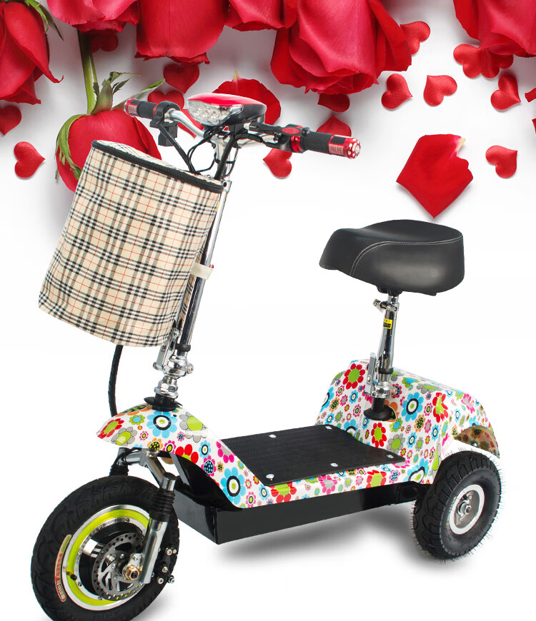 小海豚迷你电动三轮车成人折叠电瓶车小型三轮电动车老人接送孩子48v