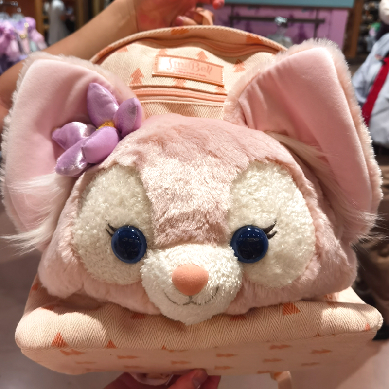 兔子帆布背包大学生帆布包迪斯尼星黛拉背包 星黛露条纹帆布书包双肩