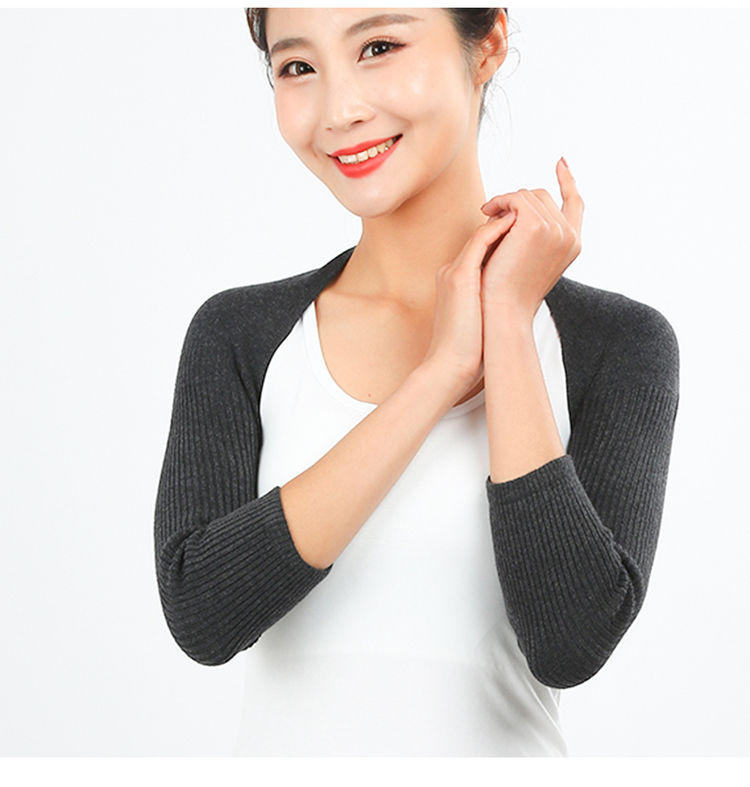 防寒坎肩长袖中老年产妇坐月子护肩透气男女士中老年长袖护肩膀坎肩颈