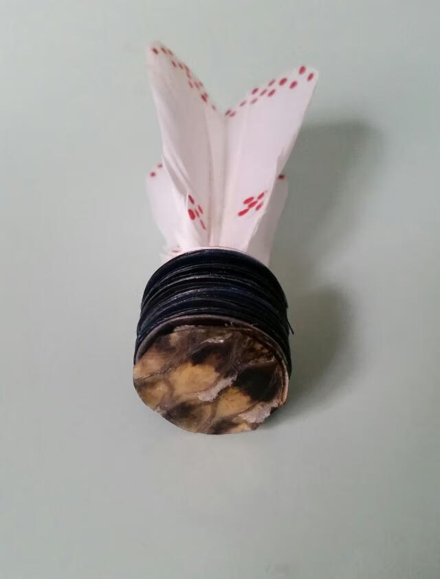 毽子 阳泉鸽子毛毽子高弹耐踢南派花毽鼓皮蛇皮底纯手工鸡毛毽8件 1号
