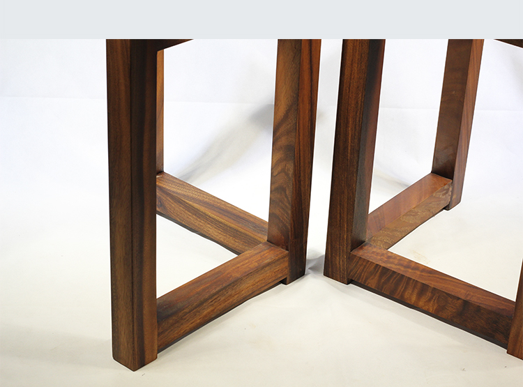 茶餐桌腿配套桌脚架定制桌子腿大理石台面胡桃木工字架40宽68高标配