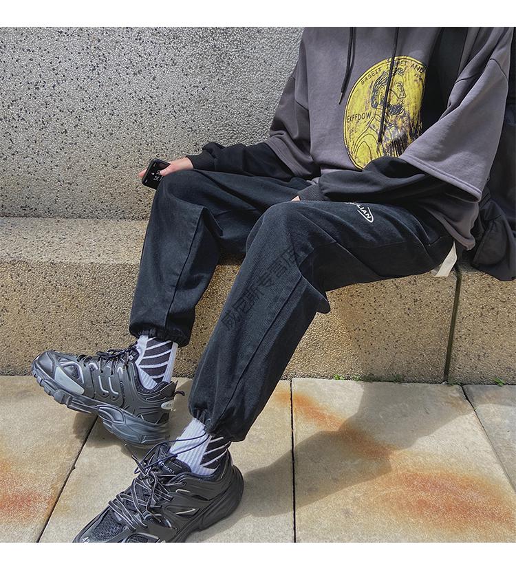 轩莱雅 牛仔裤男潮牌网红裤子九分裤韩版潮流ins百搭夏季薄款束脚裤