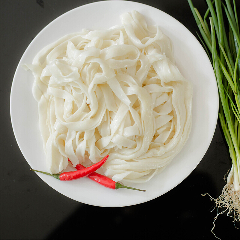 湖北荆州特产新鲜沙市宽米粉湿米粉纯手工河粉农家凉皮米面500g