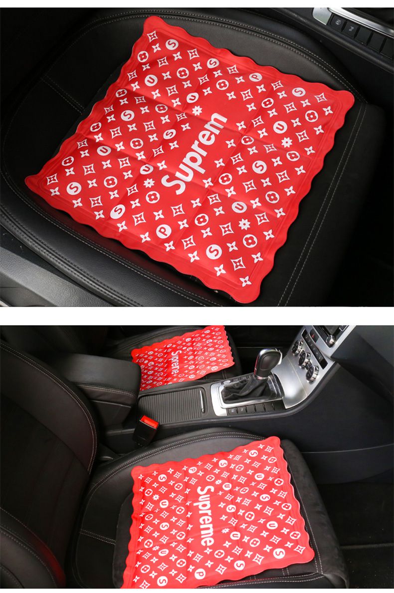 汽车冰垫夏季凉垫潮牌前排单片坐垫冰沙冰晶汽车用品座椅沙发垫降温