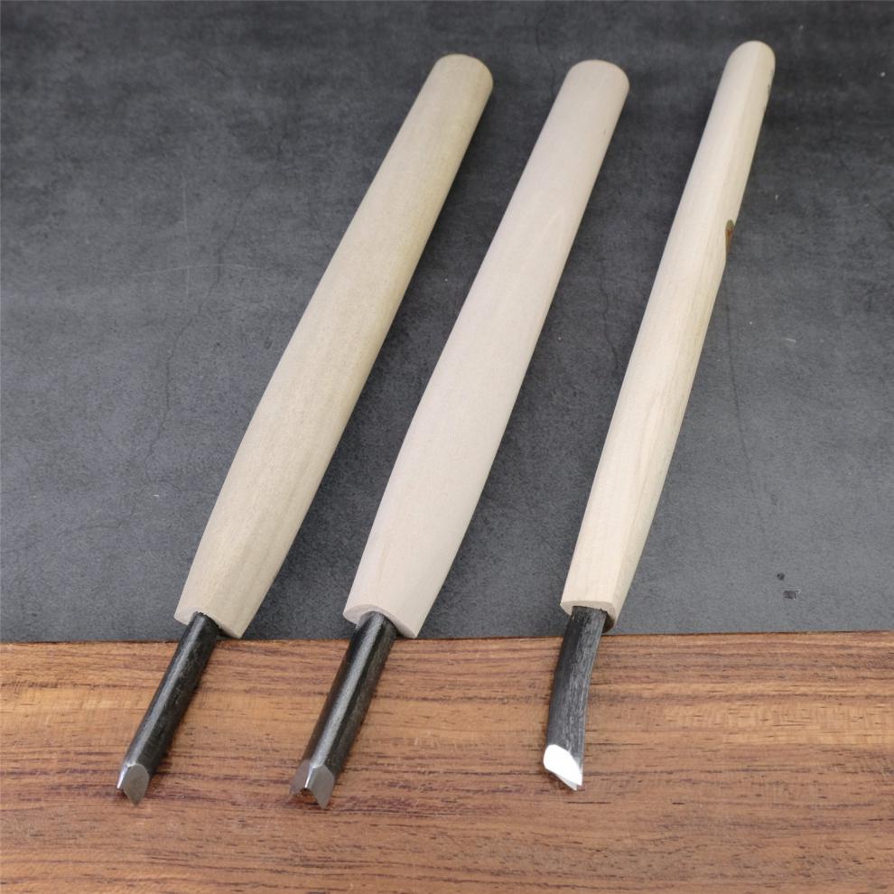 定制三木章 三角刀雕刻刀 三角曲 修光刀 版画刀 45 60 90 120度 60度