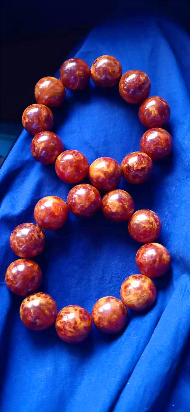 明子琥珀木手串北沉香琥珀木男女手串珠串东北红松明子原料满高油全透