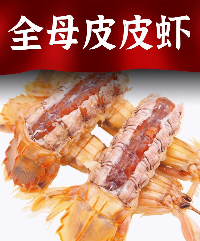 海鲜野生大皮皮虾鲜活虾爬子带膏黄虾姑爬爬虾全母琵琶虾水产熟冻 全