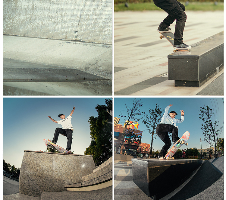 2020新款滑板flip套装动作板初学刷街成人练习双翘滑板 银龙 动作轮