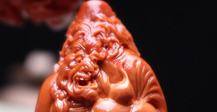 芊芙曼苏工橄榄核雕磐石名家大师纯手工雕刻大籽钟馗捉鬼橄榄胡手串