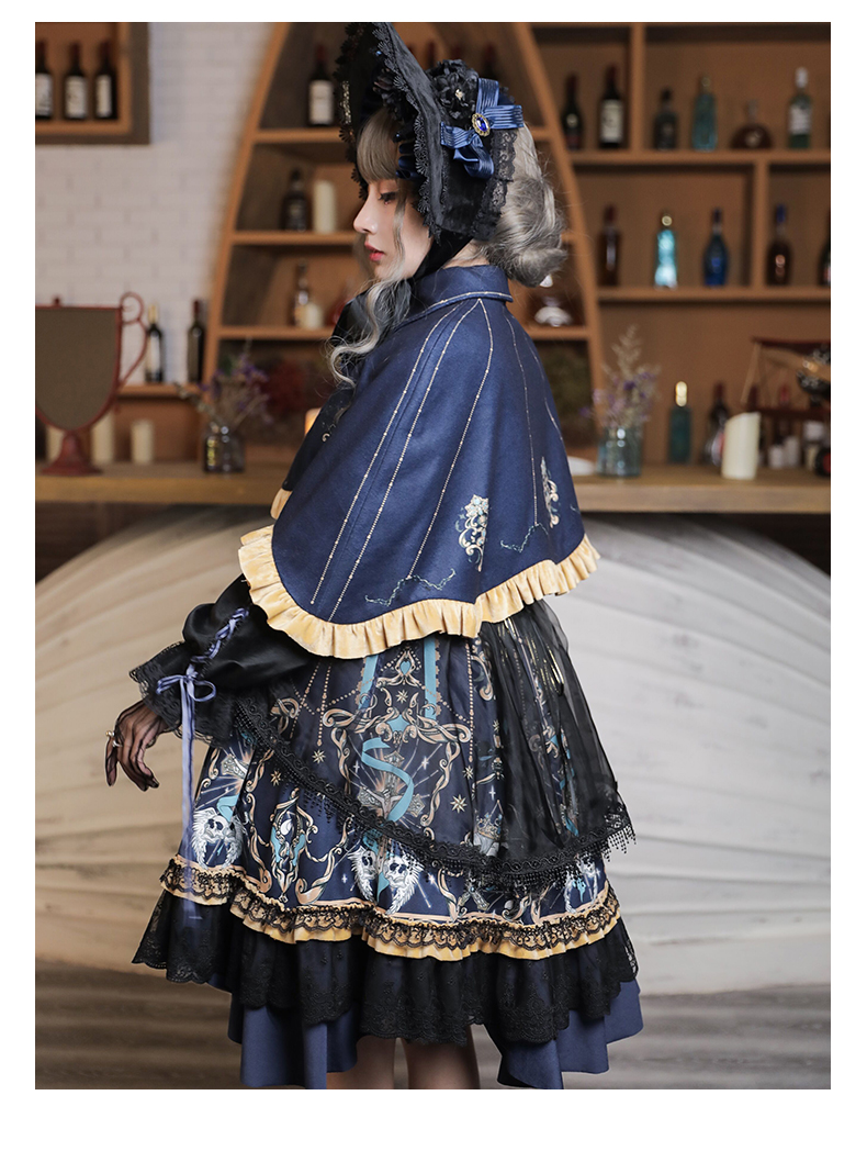 原创lolita 神救赎op裙Ⅱ型 复古哥特风暗黑系lolita小裙子连衣裙