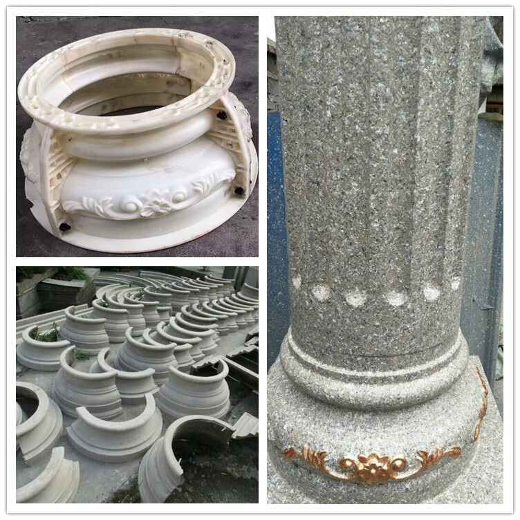 现浇欧式构件加厚罗马柱柱脚模具,花柱脚模具预制柱脚模具 50