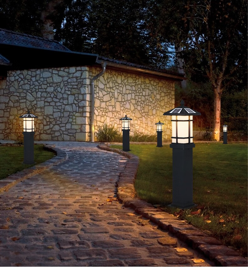 宏影 太阳能草坪灯花园灯别墅室外庭院草坪灯户外防水草地亮地插灯具