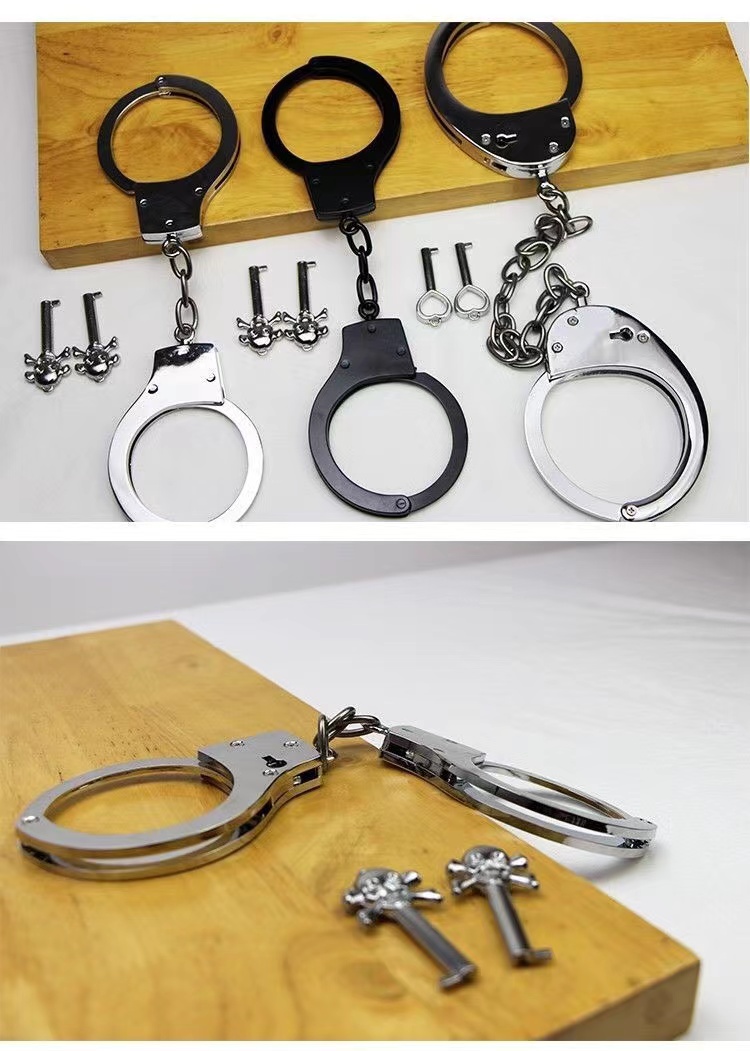 不锈钢加厚手铐cos玫瑰金演出用品脚铐 普通常规款手铐【图片 价格