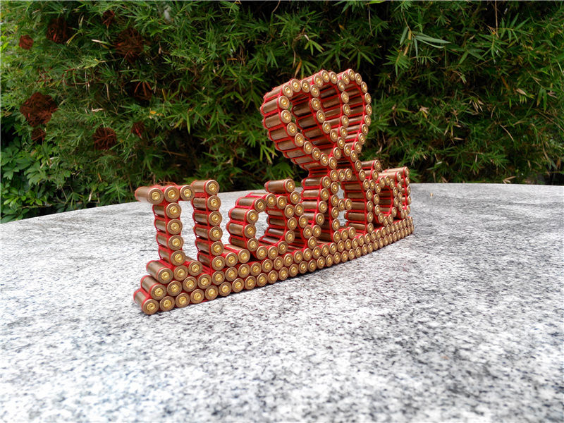 子弹壳工艺品10/03/95壳工艺品ilove you纯手工线编成品军恋美礼物 i