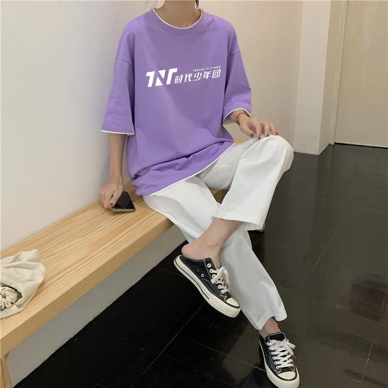 tnt时代少年团周边宋亚轩同款衣服马嘉祺刘耀文夏季纯棉短袖t恤女032