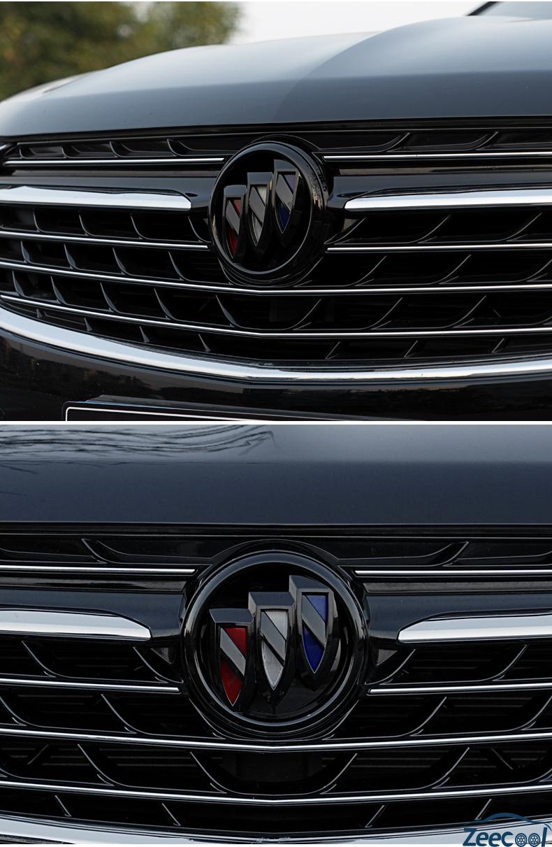 别克昂科威s昂科旗君越中网标装饰贴黑色车标改装尾标贴外观升级